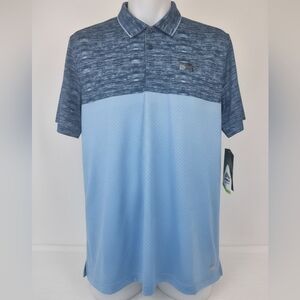 RBX Blue Polo Shirt with Heathered Design Size Large